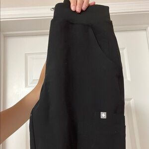 Figs Black Track Pants